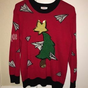 LuLaRoe Paper Planes Christmas Sweater